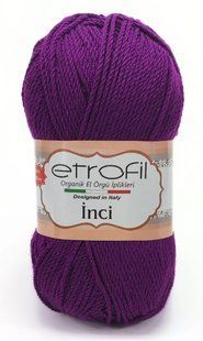 Акрилова пряжа Inci Etrofil № 70678 фіолетовий нитки для в"язання Інчи ЕтрофІл WB00500 фото