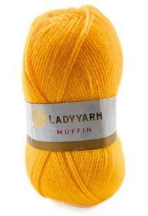 Акрилова пряжа Muffin № AHB002 оранж Маффін нитки для в"язания WB00551 фото