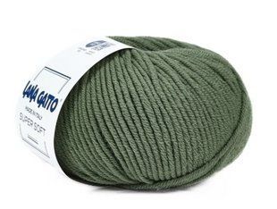 Super Soft № 14757 - мілітарі мериносова пряжа для в"язання Супер Софт Lana Gatto Італія WB01251 фото