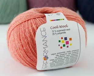 Шкарпеткова пряжа Cool Wool Perfomance № 16 персик Кул Вул Перфоманс WB00404 фото