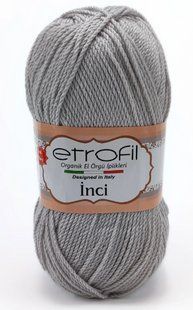 Акрилова пряжа Inci Etrofil № 70998 сірий нитки для в"язання Інчи ЕтрофІл WB00506 фото