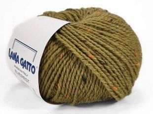 Пряжа твідова Everest Lana Gatto № 6964 зелений Еверест Лана Гатто Італія WB01667 фото