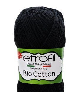 Bio Cotton № 10106 чорний Etrofil 100% еко коттон бавовняна пряжа для в"язання WB00758 фото