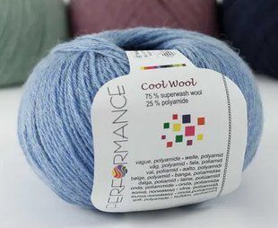 Шкарпеткова пряжа Cool Wool Perfomance № 87 - блакитний Кул Вул Перфоманс WB00411 фото