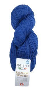 Мериносова пряжа Falkland Worsted Etrofil № 75112 синій нитки для в"язання Форкленд Ворстед WB00736 фото