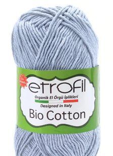 Bio Cotton № 10202 світлий синій Etrofil 100% еко коттон бавовняна пряжа для в"язання WB00762 фото