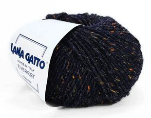 Пряжа твідова Everest Lana Gatto № 10214 синій Еверест Лана Гатто Італія WB01670 фото