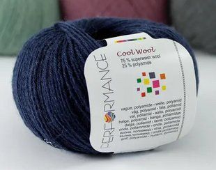 Шкарпеткова пряжа Cool Wool Perfomance № 118 - синій Кул Вул Перфоманс WB00412 фото