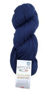 Мериносова пряжа Falkland Worsted Etrofil № 75113 темно синій нитки для в"язання Форкленд Ворстед WB00737 фото