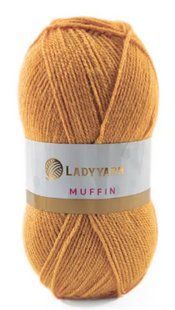 Акрилова пряжа Muffin № AHB014 золото Маффін нитки для в"язання WB00561 фото