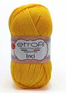 Акрилова пряжа Inci Etrofil № 72043 жовток нитки для в"язання Інчи ЕтрофІл WB00509 фото